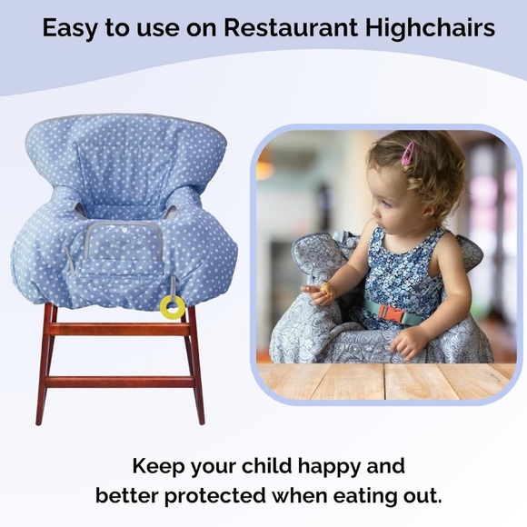 Dinosaur Print Shopping Cart/Highchair Cover - Picture 4 of 5